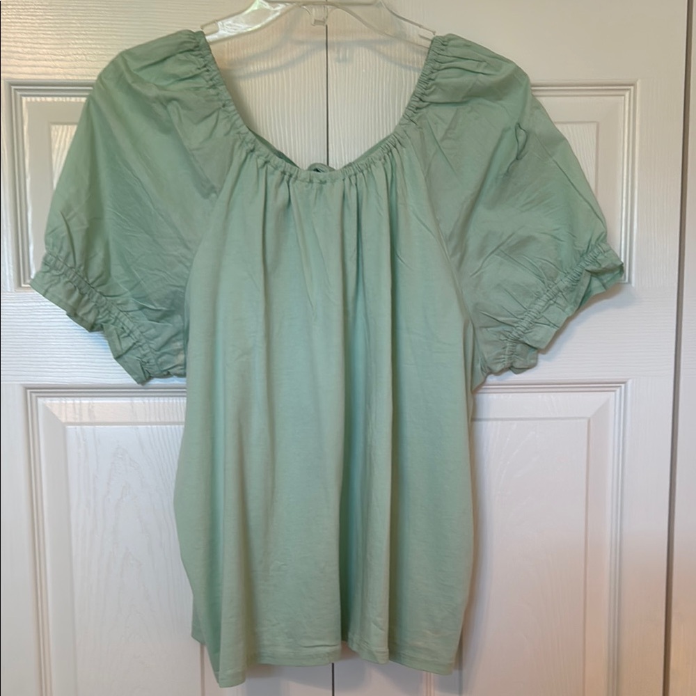 J Crew Factory Mint Green Women's Top XL NWT
